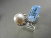 ESTATE 18KT WHITE GOLD AAA 11MM NATURAL SOUTH SEA PEARL & DIAMOND RING BEAUTIFUL
