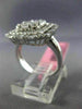 LARGE 1.39CT ROUND PRINCESS & BAGUETTE DIAMOND 18KT WHITE GOLD 3D SQUARE RING