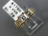 ANTIQUE .76CT ASSCHER CUT DIAMOND 14KT YELLOW GOLD PAST PRESENT FUTURE RING #112