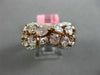 ESTATE WIDE 4.17CT WHITE & PINK DIAMOND 18KT WHITE GOLD CLUSTER ANNIVERSARY RING