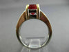 WIDE 1.65CT DIAMOND & AAA CUSHION CUT SPINAL 14K TWO TONE GOLD ENGAGEMENT RING