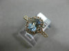 1.12CT DIAMOND & AAA AQUAMARINE 14KT ROSE GOLD OVAL HALO CLASSIC ENGAGEMENT RING
