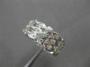ANTIQUE WIDE .90CT DIAMOND 14KT WHITE GOLD FILIGREE WEDDING ETERNITY RING #17294