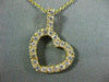 ESTATE .50CT DIAMOND 14KT YELLOW GOLD CLASSIC OPEN HEART FLOATING PENDANT #10769