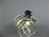 WIDE 1.87CT DIAMOND & AAA SAPPHIRE 14KT WHITE GOLD 3D ROUND HALO ENGAGEMENT RING
