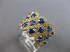 LARGE 3.92CT DIAMOND & AAA SAPPHIRE 14KT YELLOW GOLD MULTI ROW ANNIVERSARY RING