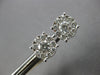 ESTATE 1.27CT DIAMOND 18KT WHITE GOLD SOLITAIRE CLUSTER INVISIBLE STUD EARRINGS