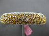 GIA LARGE 8.39CT INTENSE MULTI COLOR DIAMOND 18KT 2 TONE GOLD 3D BANGLE BRACELET