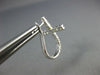 ESTATE .54CT DIAMOND 18KT WHITE GOLD CLASSIC CROSS HUGGIE HOOP HANGING EARRINGS