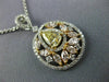 LARGE 2.60CT MULTI COLOR FANCY DIAMOND 18K TRI COLOR GOLD 3D MULTI ROW PENDANT