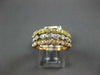 ESTATE WIDE .46CT DIAMOND 18KT TRI COLOR GOLD FILIGREE MILGRAIN STACKABLE RING