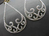 ESTATE LARGE .67CT DIAMOND 14K WHITE & YELLOW GOLD FLEUR DE LIS CLIP ON EARRINGS