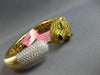 EXTRA L,ARGE GIA WHITE & YELLOW DIAMOND & AAA EMERALD 18KT YELLOW GOLD BRACELET