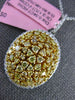 LARGE 2.71CT WHITE & FANCY YELLOW DIAMOND 18KT 2 TONE GOLD CLUSTER OVAL PENDANT