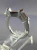 .28CT BAGUETTE DIAMOND 14KT WHITE GOLD 3D V SHAPE WEDDING ANNIVERSARY RING 26059