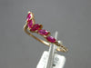 .63CT DIAMOND & AAA RUBY 14KT ROSE GOLD 3D MARQUISE & ROUND MULTI LEAF FUN RING
