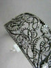 ANTIQUE FILIGREE WIDE 4.70CT DIAMOND 18KT BLACK GOLD FLORAL BANGLE ONE OF A KIND