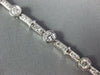 ANTIQUE 1.55CT DIAMOND 14KT WHITE GOLD BEZEL LINK TENNIS BRACELET 7.25 INCH #116