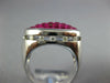 5.80CT DIAMOND & AAA RUBY 18KT WHITE GOLD 3D PRINCESS MARQUISE SHAPE MENS RING