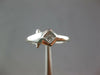 ESTATE .08CT DIAMOND 14KT WHITE GOLD PRINCESS INVISIBLE SQUARE FUN RING #27300