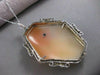 LARGE ANTIQUE VICTORIAN DIAMOND LADY FLOWERS CAMEO PENDANT 14K WHITE GOLD #21074