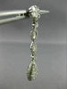 ESTATE 2.58CT DIAMOND 18KT WHITE GOLD 3D FLOWER INFINITY PEAR HANGING EARRINGS