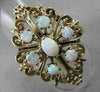 ANTIQUE LARGE FILIGREE AUSTRALIAN OPAL 1.30CTW 14KT YELLOW GOLD FLORAL RING !!!
