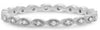 ESTATE .06CT DIAMOND 14KT WHITE GOLD INFINITY FILIGREE ETERNITY ANNIVERSARY RING
