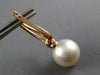 LARGE .79CT DIAMOND & SOUTH SEA PEARL 18KT ROSE GOLD TEAR DROP HANGING EARRINGS