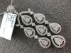 ESTATE LARGE 1.68CT DIAMOND 18K WHITE GOLD CHANDELIER TEAR DROP FLOATING PENDANT