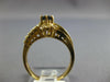 ESTATE .99CT DIAMOND & AAA SAPPHIRE 14K YELLOW GOLD OVAL & ROUND FRIENDSHIP RING
