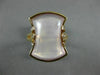 ESTATE LARGE 13.18CT DIAMOND & AAA PINK QUARTZ 18KT ROSE GOLD 3D 3 ROW FUN RING