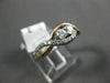 ESTATE .35CT DIAMOND 14K WHITE & ROSE GOLD 3D 2 STONE INFINITY LOVE PROMISE RING
