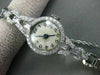 ANTIQUE LARGE 1.15CT OLD MINE DIAMOND PLATINUM MECHANICAL ROUND WATCH #22196