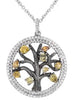 1.83CT WHITE & MULTI COLOR DIAMOND 18KT WHITE GOLD MULTI SHAPE CIRCULAR PENDANT