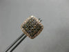ESTATE .92CT WHITE CHOCOLATE FANCY DIAMOND 14K ROSE & BLACK GOLD SQUARE EARRINGS