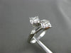 ANTIQUE WIDE .60CT DIAMOND 14KT WHITE GOLD DOUBLE HEADED FUN RING STUNNING 17259