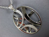 ESTATE LARGE .29CT DIAMOND 18KT WHITE GOLD 3D CRISS CROSS OVAL FUN PENDANT