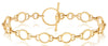 ESTATE 14KT YELLOW GOLD 3D MULTI CIRCULAR LOVE KNOT FLEXIBLE TOGGLE BRACELET