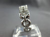 ESTATE .45CT DIAMOND 14KT WHITE GOLD 3D 2 ROW LOVE KNOT ANNIVERSARY RING #28021