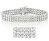WIDE 5.44CT DIAMOND 14KT WHITE GOLD 3 ROW BEZEL ETOILE ETERNITY TENNIS BRACELET