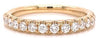 .49CT DIAMOND 18KT YELLOW GOLD ROUND 3MM SEMI ETERNITY WEDDING ANNIVERSARY RING