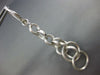 LARGE .18CT DIAMOND 18KT WHITE GOLD 3D MATTE & SHINY CIRCULAR HANGING EARRINGS