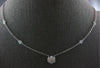 .60CT DIAMOND 14KT WHITE GOLD FLOWER INVISIBLE BY THE YARD LOVE NECKLACE #27664