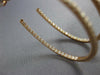 ESTATE LARGE 1.35CT DIAMOND 18KT ROSE GOLD INSIDE OUT OVAL HOOP HANGING EARRINGS