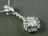 ESTATE .78CT DIAMOND 14K WHITE GOLD ETOILE SOLITAIRE HEART FLOATING PENDANT 3024