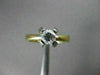 ESTATE .52CT DIAMOND 14KT W&Y GOLD SOLITAIRE FLORAL ENGAGEMENT RING #11348
