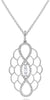 .35CT DIAMOND 14KT WHITE GOLD 3D PAST PRESENT FUTURE INFINITY FLORAL FUN PENDANT