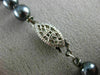 ESTATE AAA TAHITIAN PEARL 14KT WHITE GOLD 3D CLASSIC FILIGREE NECKLACE #26514