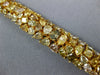 WIDE 25.2CT MULTI COLOR DIAMOND 18KT YELLOW GOLD GRADUATING LOVE TENNIS BRACELET